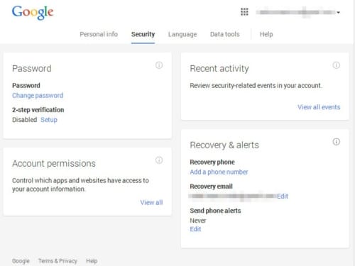 Recover Your Google Account Password via Text Message