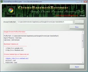 chromepassworddecryptor_screenshot_main
