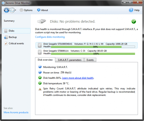 acronis drive monitor