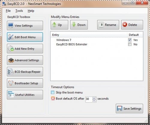easybcd edit boot menu