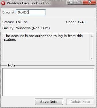 Windows Error Lookup Tool