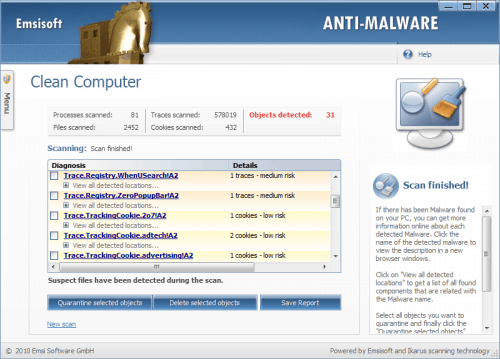 emsisoft anti-malware scanning