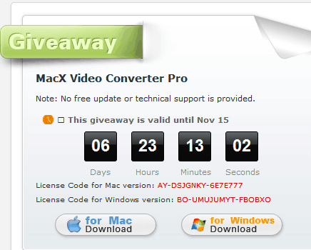 MacX Video Converter Pro Giveaway
