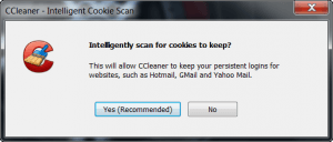CCleaner Intelligent Cookie Scanner