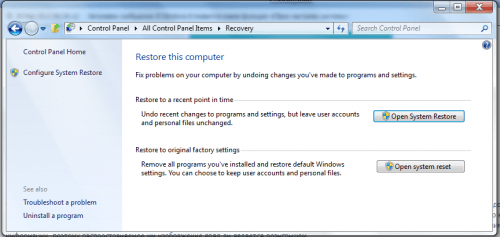 windows 8 system reset