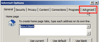 RIES - Click on Advanced Tab