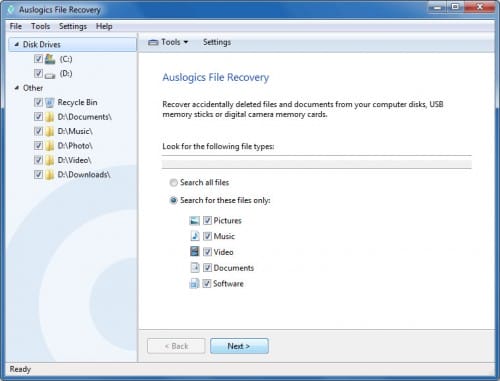 Auslogics File Recovery 3