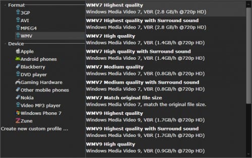media-file-conversion-profiles