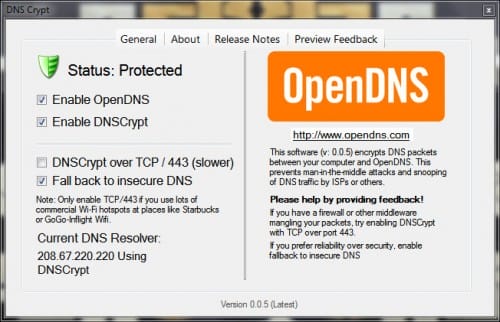 OpenDNS DNSCrypt for Windows OpenDNS DNSCrypt for Windows