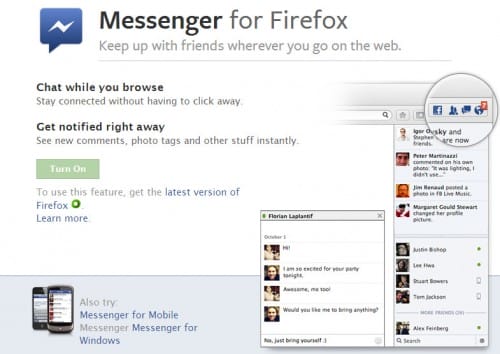 facebook messenger for firefox