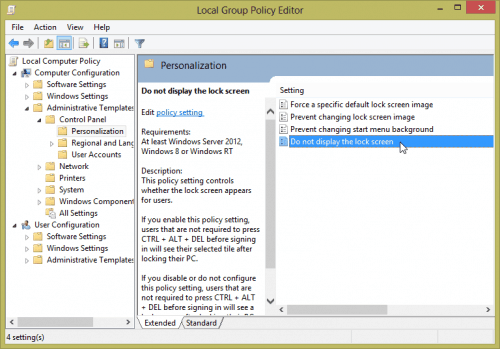do-not-display-lock-screen-windows-8