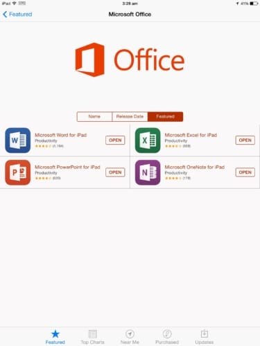 Microsoft Office for iPad