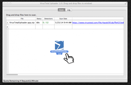 VirusTotal Uploader for OS X