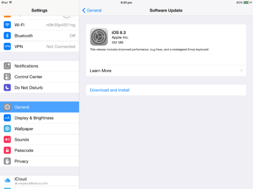 Download iOS 8.3 Update