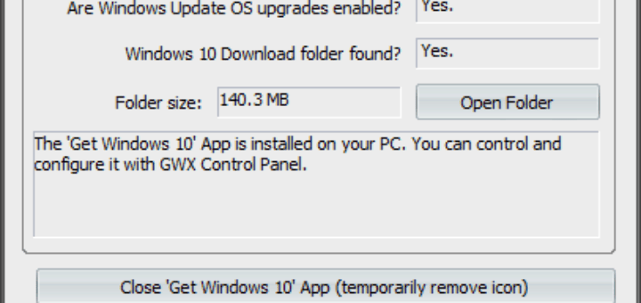 GWX Control Panel: Stops Windows 7/8.1 nagging to upgrade to Windows 10