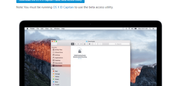 Install Mac OS X 10.11.4 El Capitan Public Beta