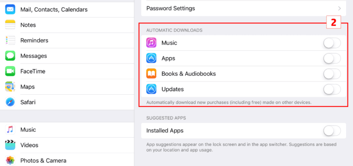 Configure Automatic Downloads on iOS