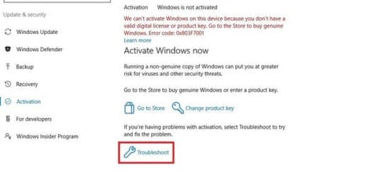 Windows 10 Activation Troubleshooter